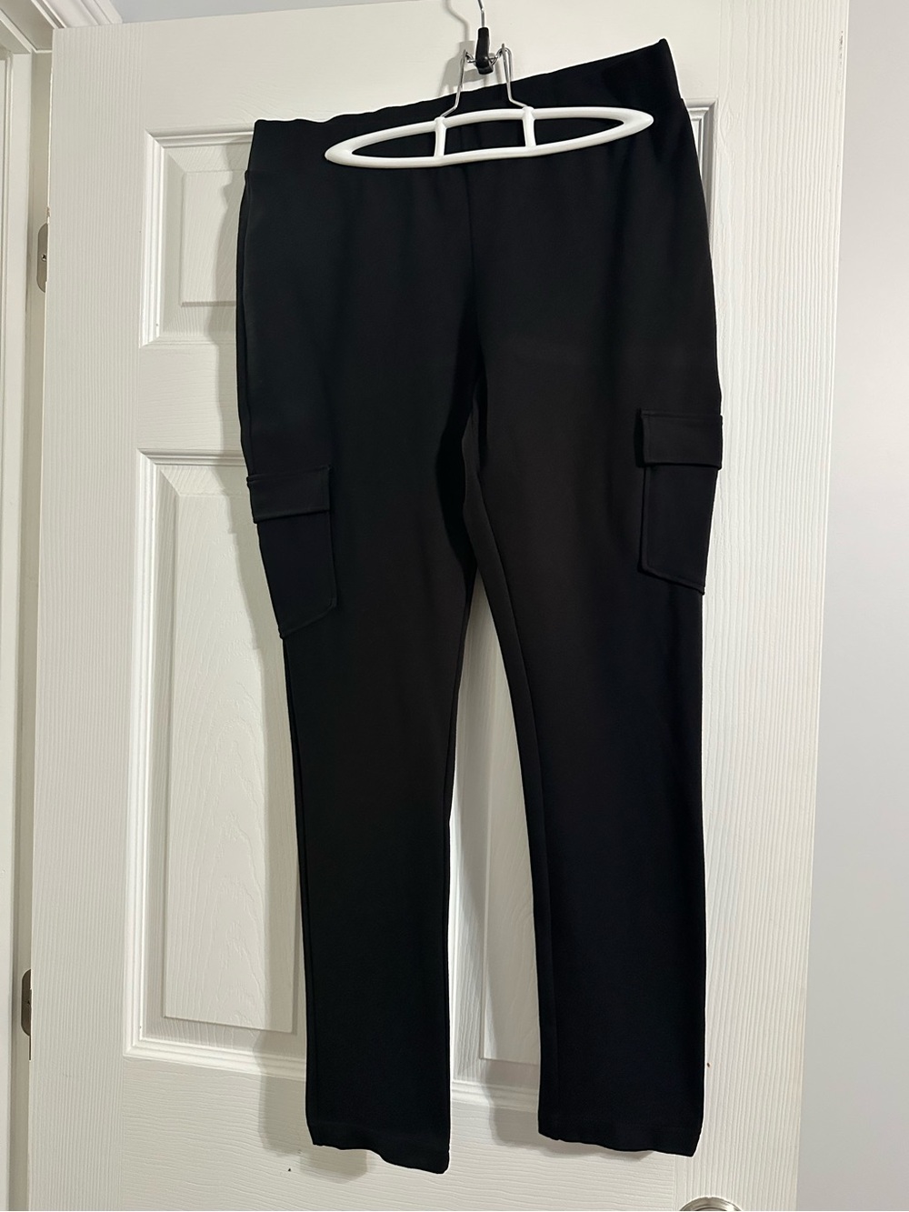 cleo Black Cargo Ponte Track Pants